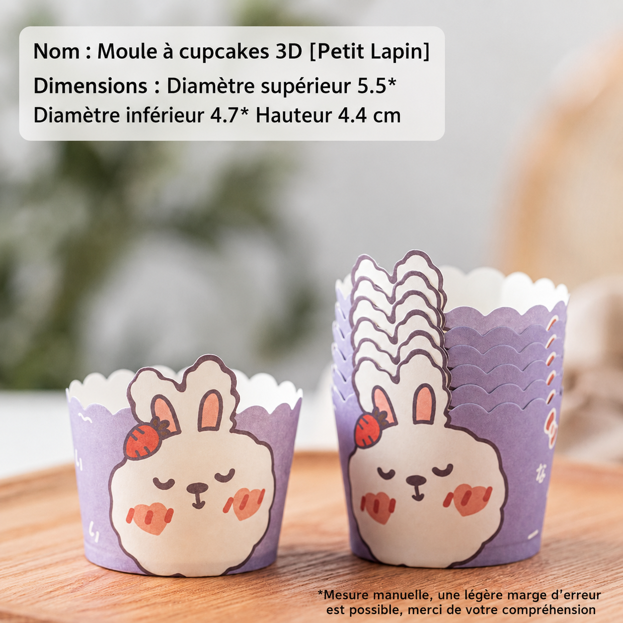 Caissette à Muffin Lapin Mignon Design