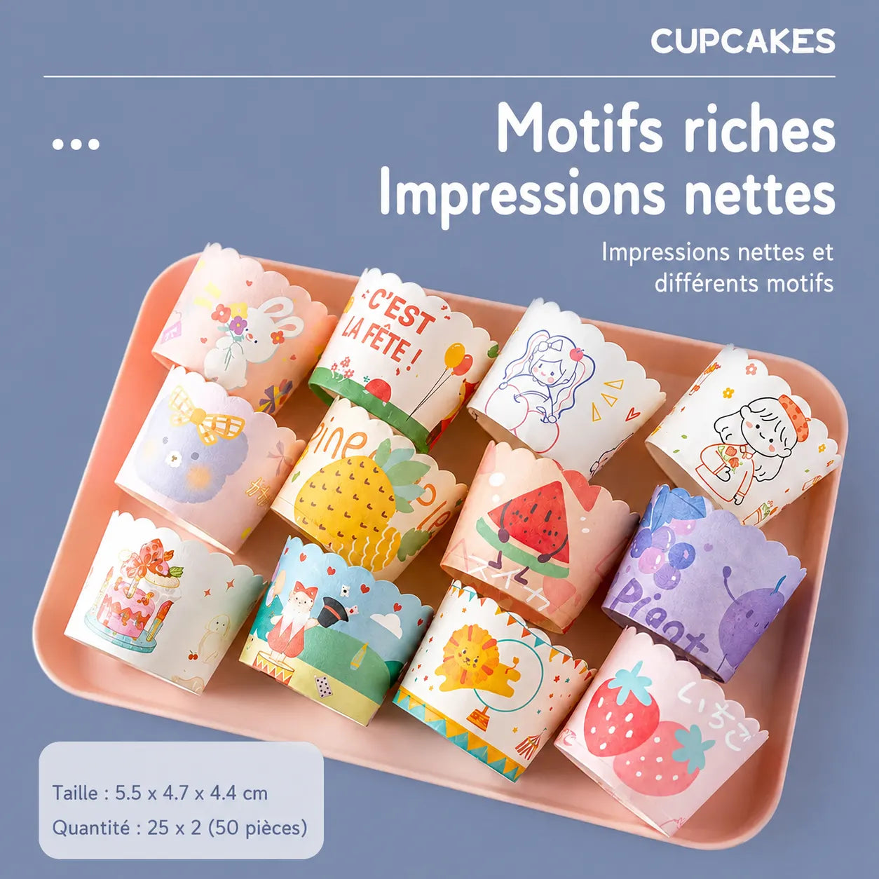 Caissette à Muffin à Motifs Enfantins Joyeux