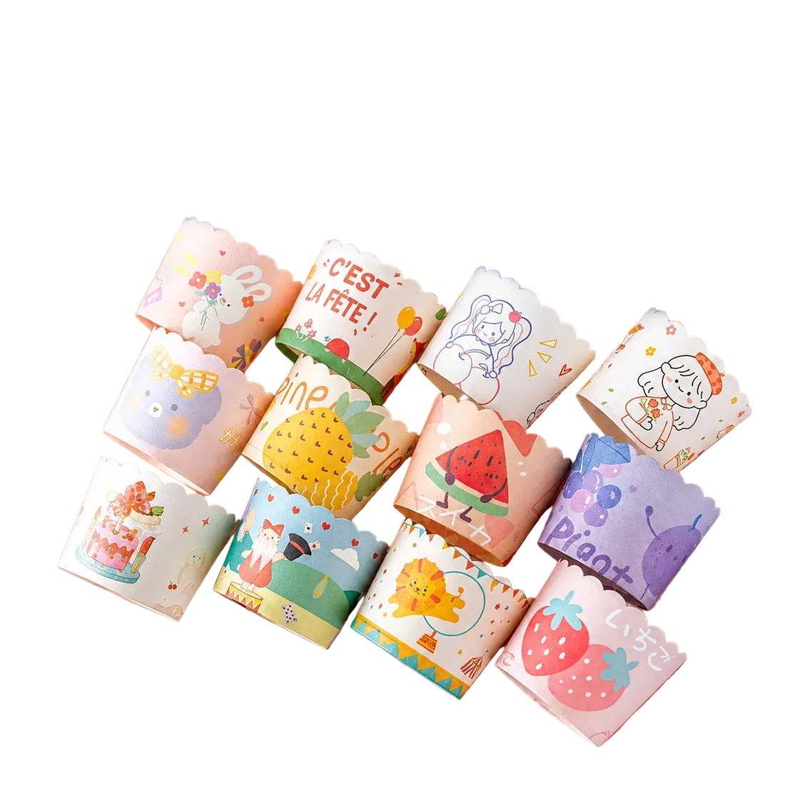 Caissette à Muffin à Motifs Enfantins Minimaliste