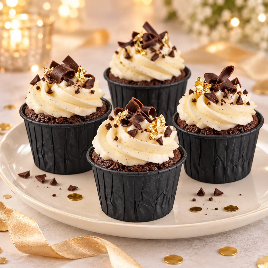 Caissette Muffin Noire Epurée halloween
