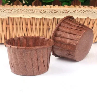 Caissette Muffin en Papier Marron Festive