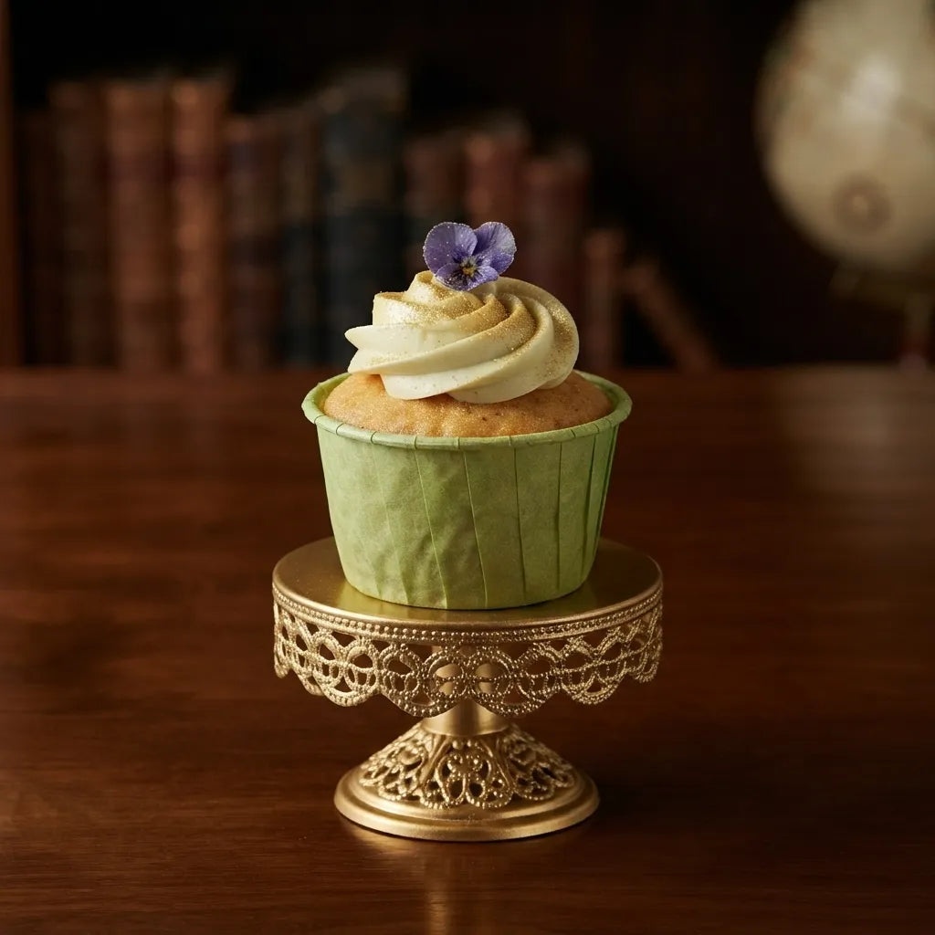 Caissette à Muffin en Papier Vert Minimaliste
