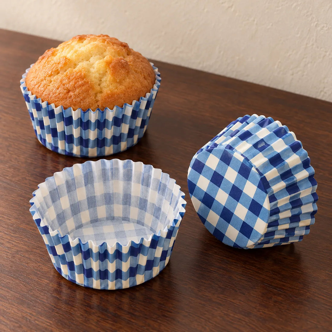 Caissette pour Cupcake Carreaux Bleu Unique