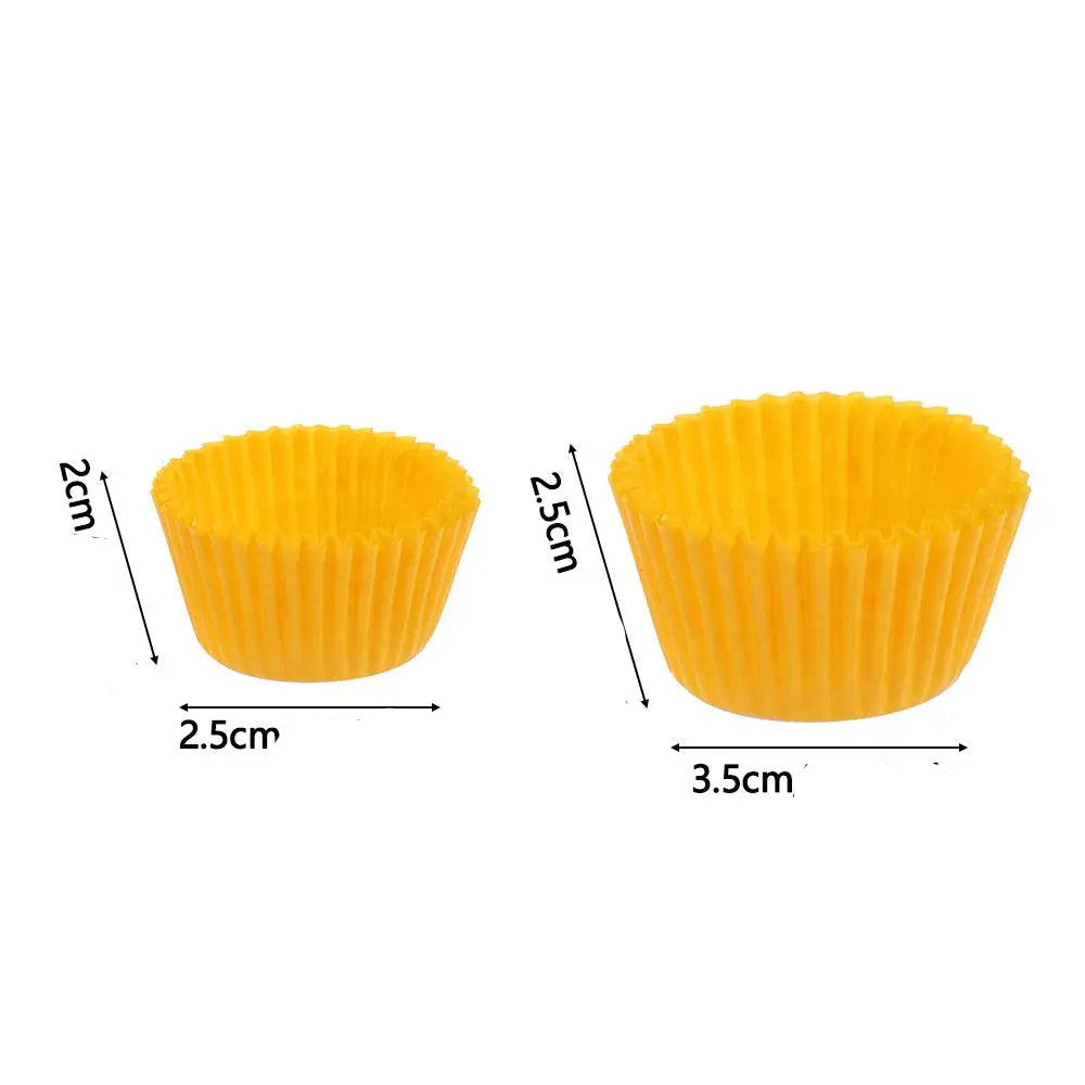 Caissette pour Cupcake Jaune Dimensions
