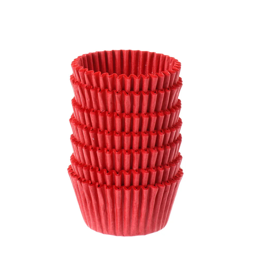 Caissette pour Cupcake en Papier Rouge Elégant
