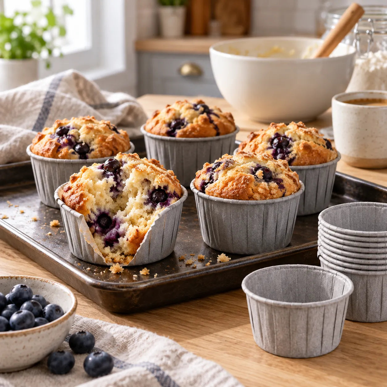 Caissette pour Muffin en Papier Gris Cool