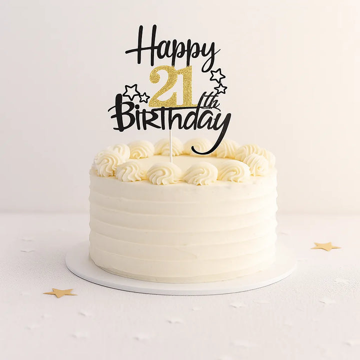 Cake Topper Anniversaire 21 Ans Chic