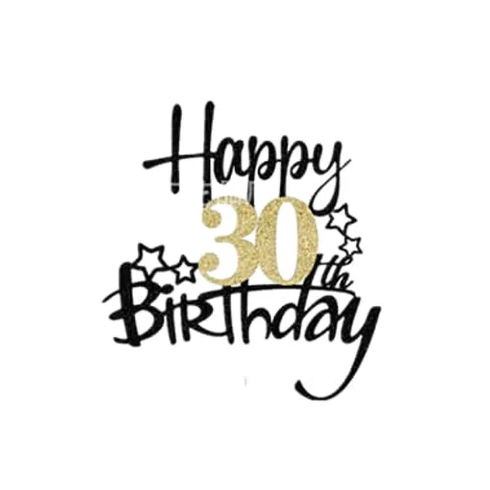 Cake Topper Anniversaire 30 Ans Elégant