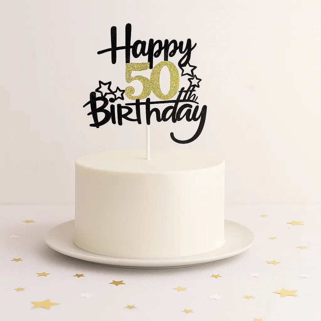 Cake Topper Anniversaire 50 Ans Chic