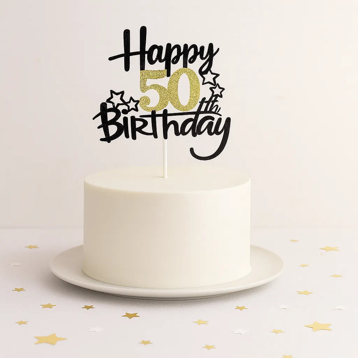 Cake Topper Anniversaire 50 Ans Chic