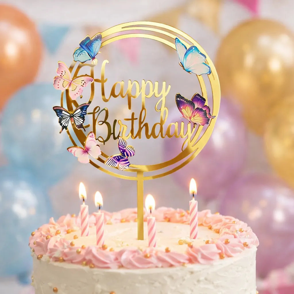 Cake Topper Anniversaire Raffiné