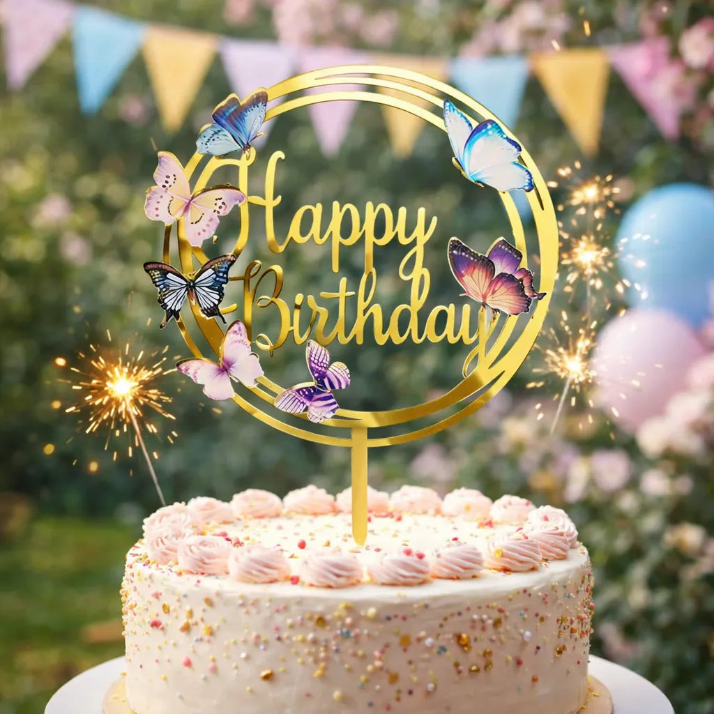 Cake Topper Anniversaire Raffiné Chic