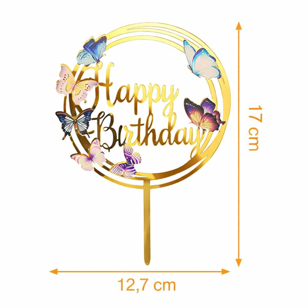 Cake Topper Anniversaire Raffiné Unique