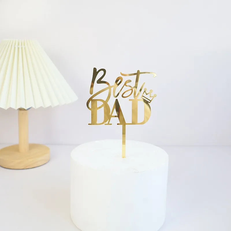 Cake Topper Best Dad chic