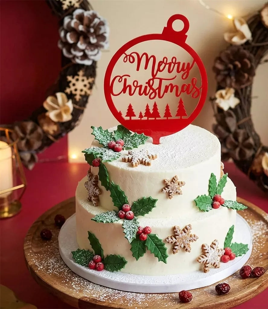 Cake Topper Boule de Noël Léger