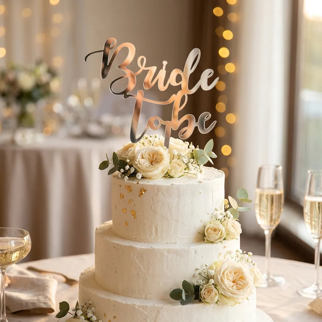 Cake Topper « Bride to Be » Légère