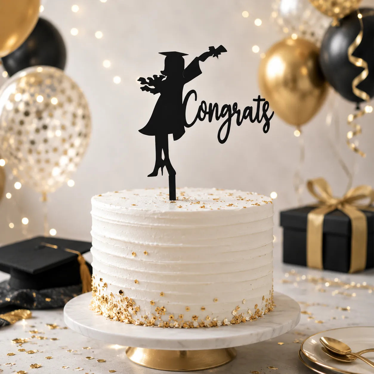 Cake Topper « Congrats »