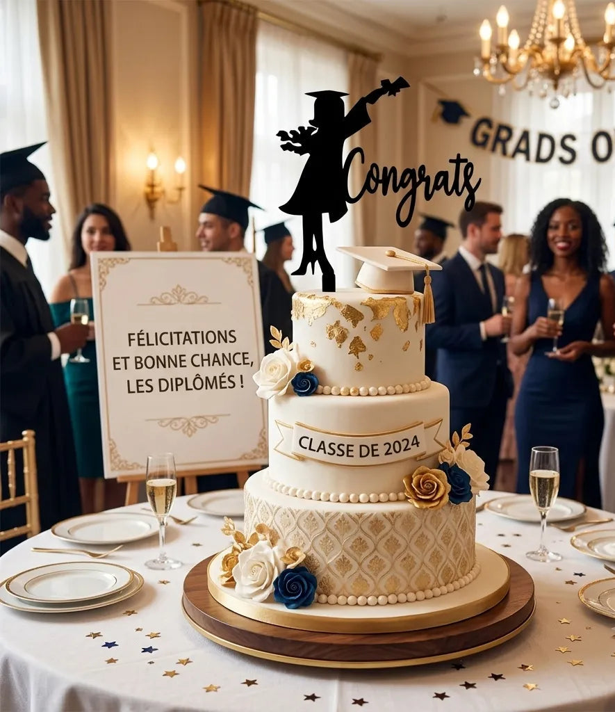 Cake Topper « Congrats » Légère