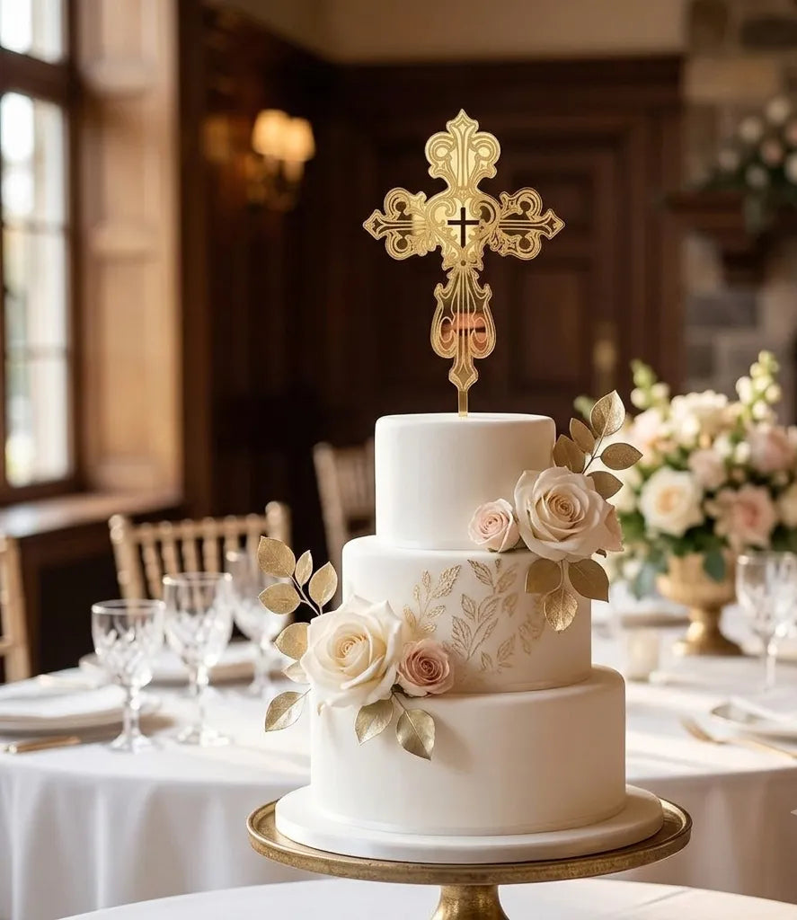 Cake Topper Croix Légère