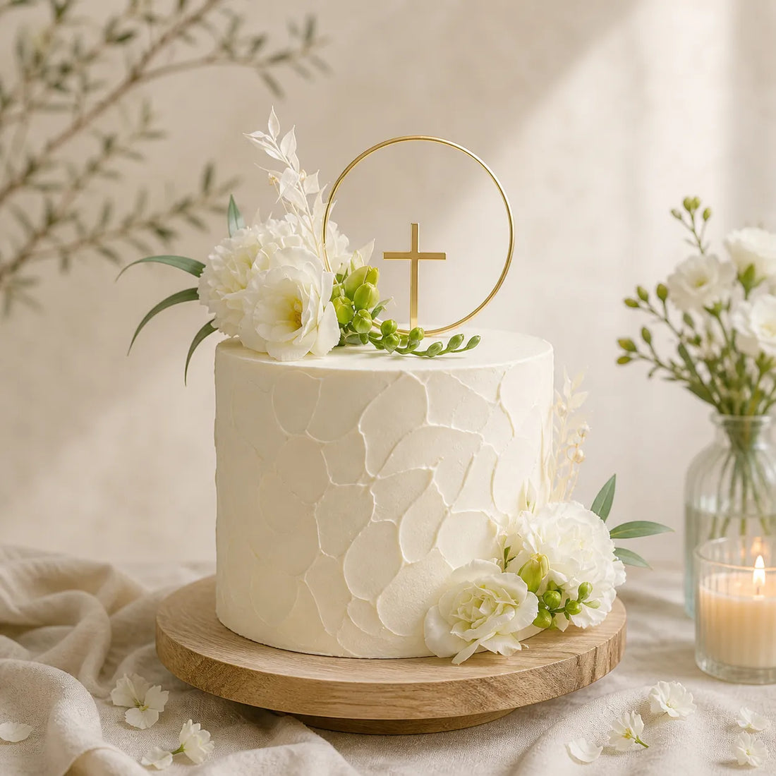 Cake Topper Croix Minimaliste Chic