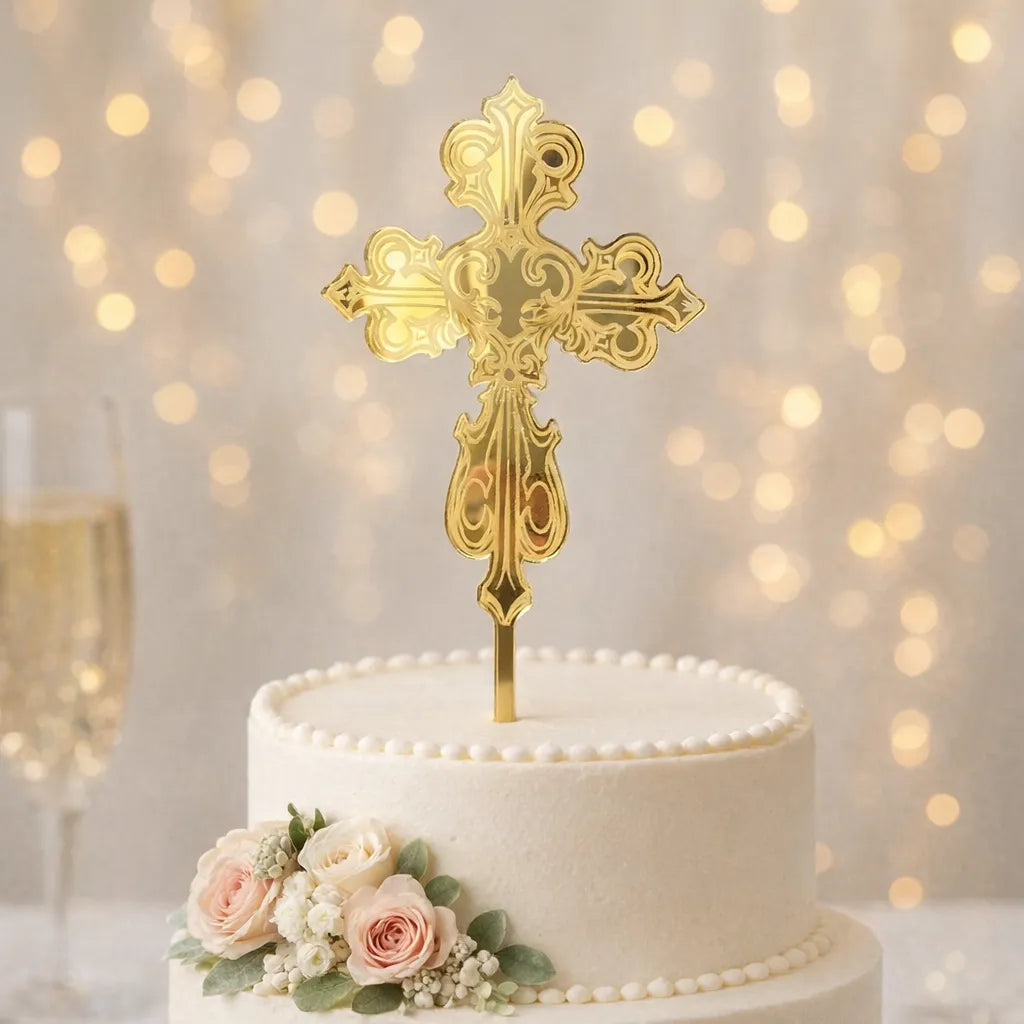 Cake Topper Croix Unique