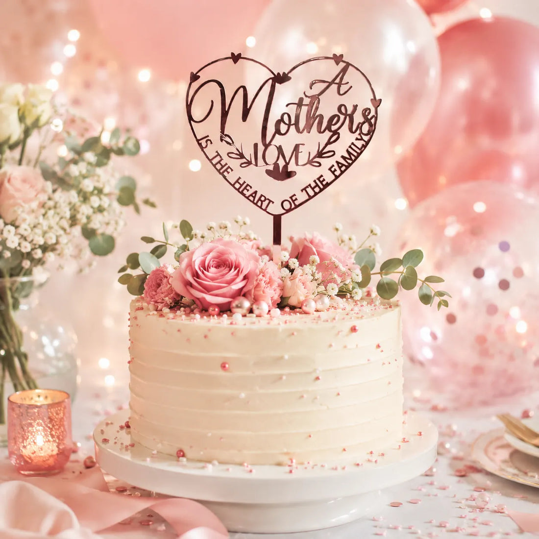 Cake Topper Déco fête des mères Unique