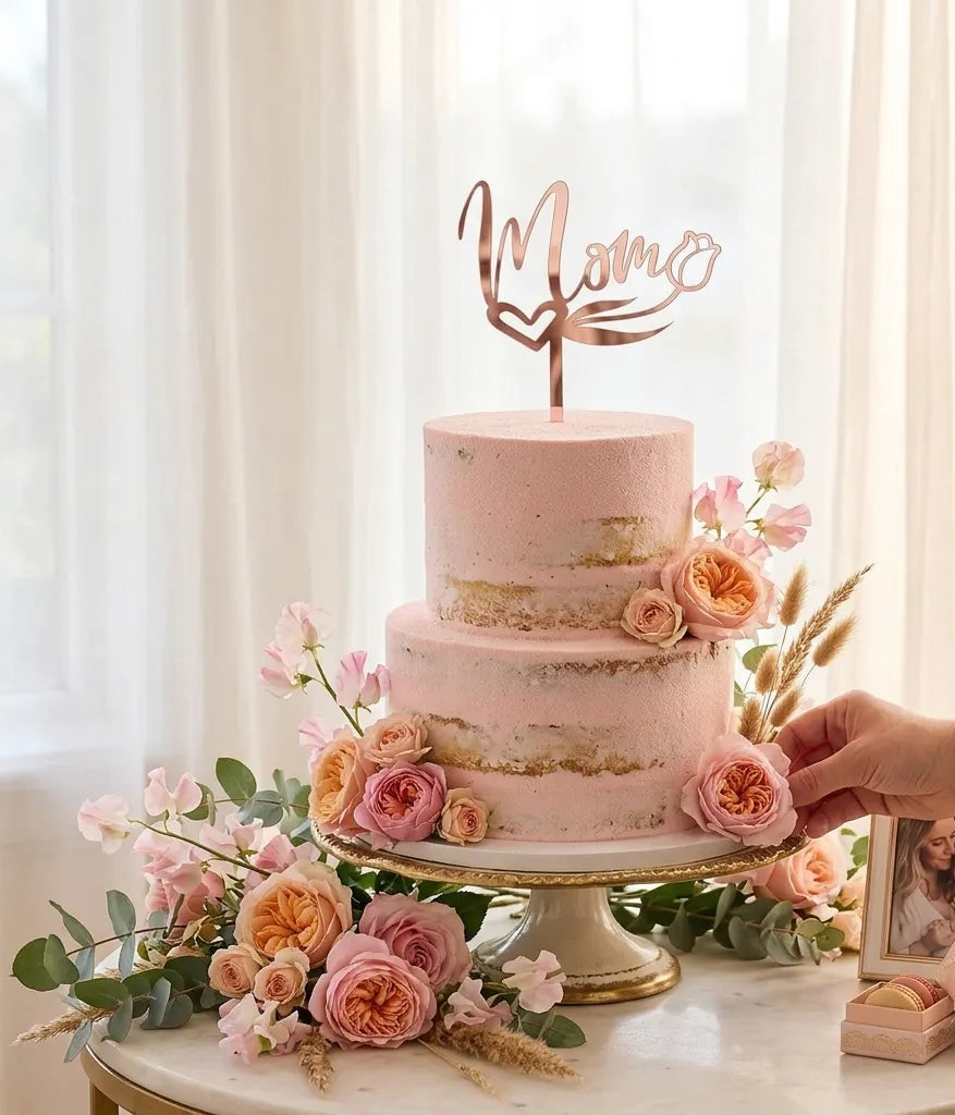 Cake Topper Décoratif Mom Légère