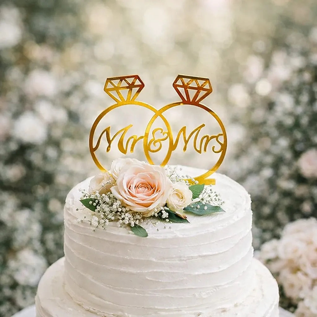 Cake Topper Diamant Mr & Mrs