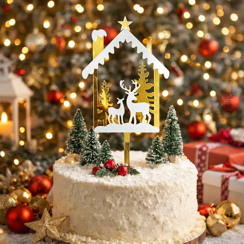 Cake Topper Fête de Noël Unique