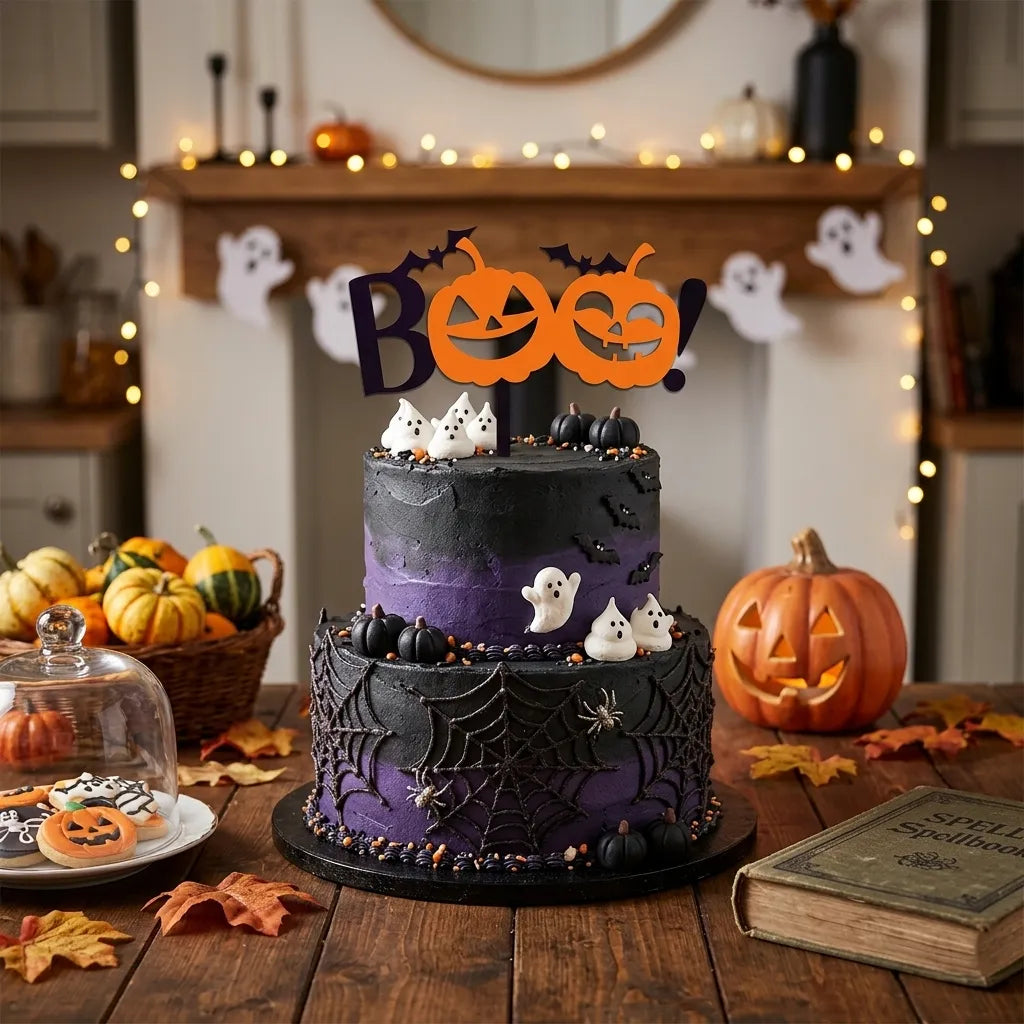 Cake Topper Halloween Boo Chic