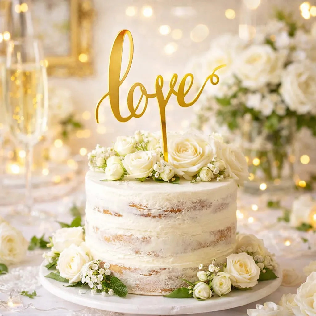 Cake Topper Love Minimaliste Unique