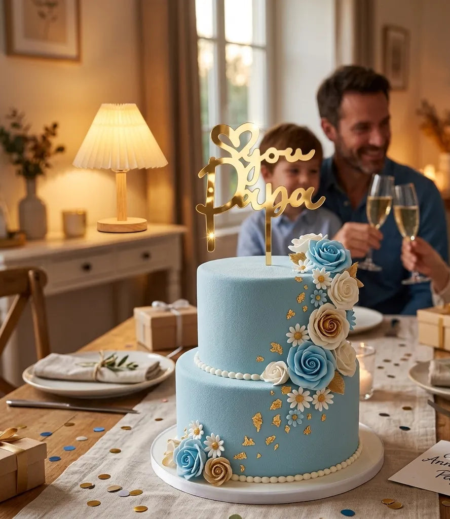Cake Topper Love You Papa Légère