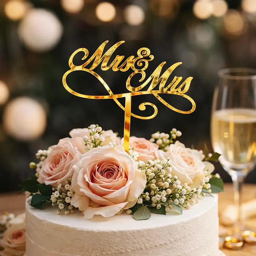 Cake Topper Mr & Mrs Infini