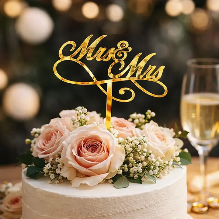 Cake Topper Mr & Mrs Infini