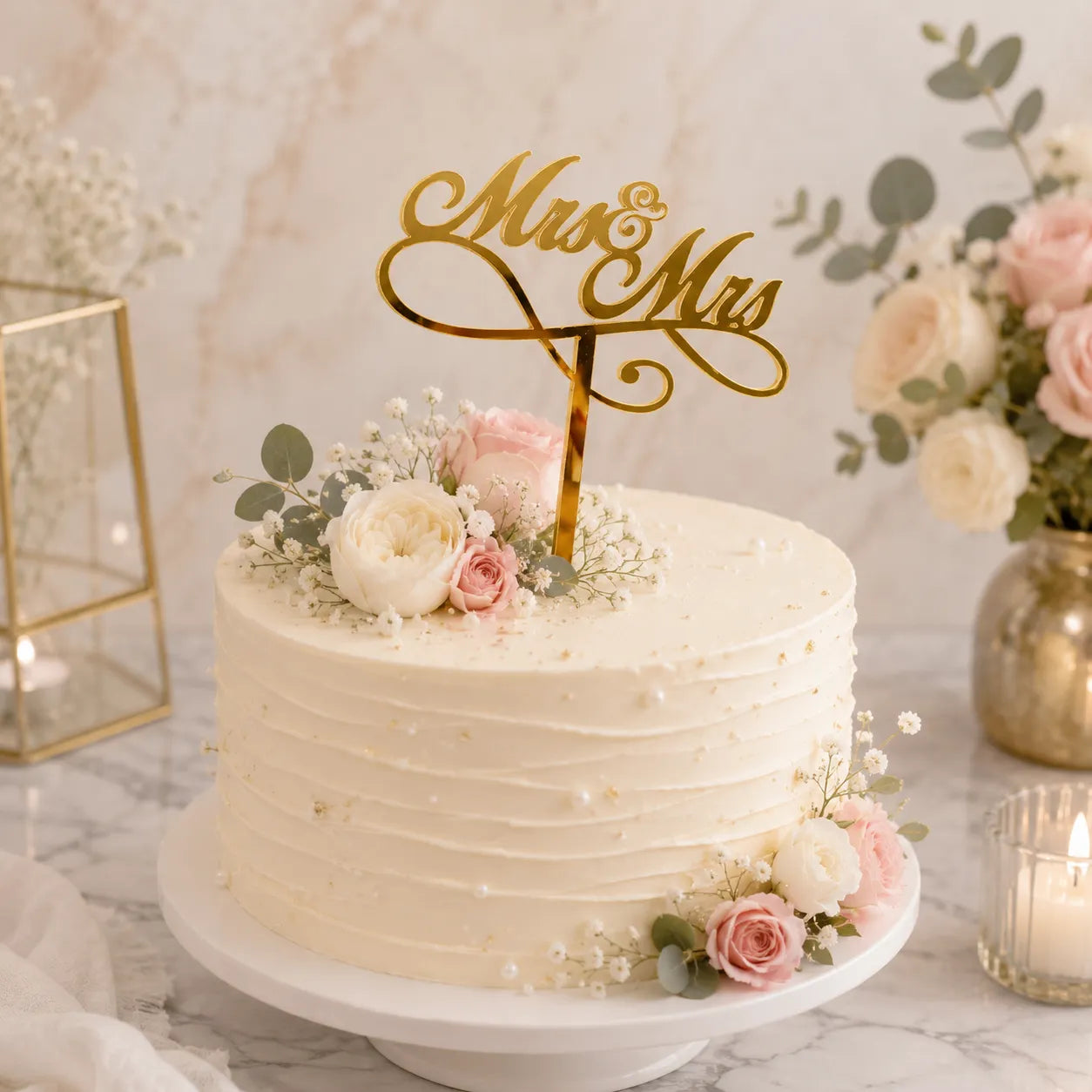 Cake Topper Mr & Mrs Infini Unique