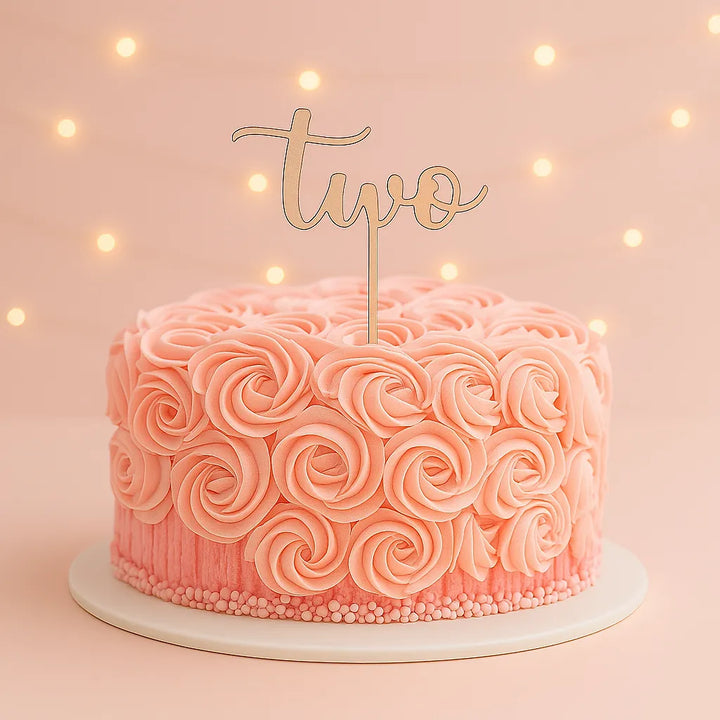 Cake Topper "Two" Chic