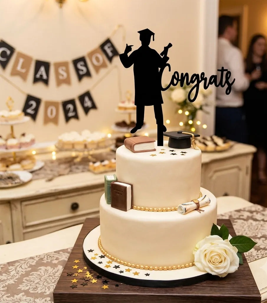 Cake Topper pour Gâteau Diplômé Légère