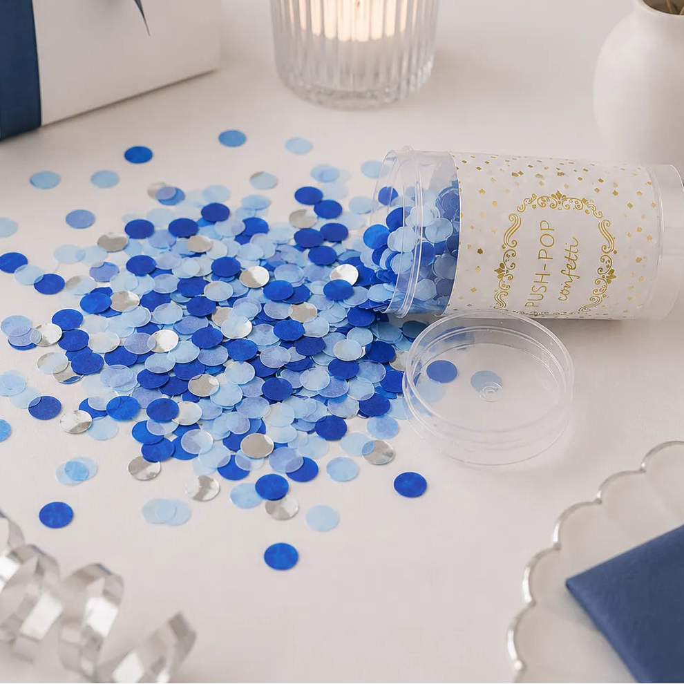 Canon à Confettis Bleus