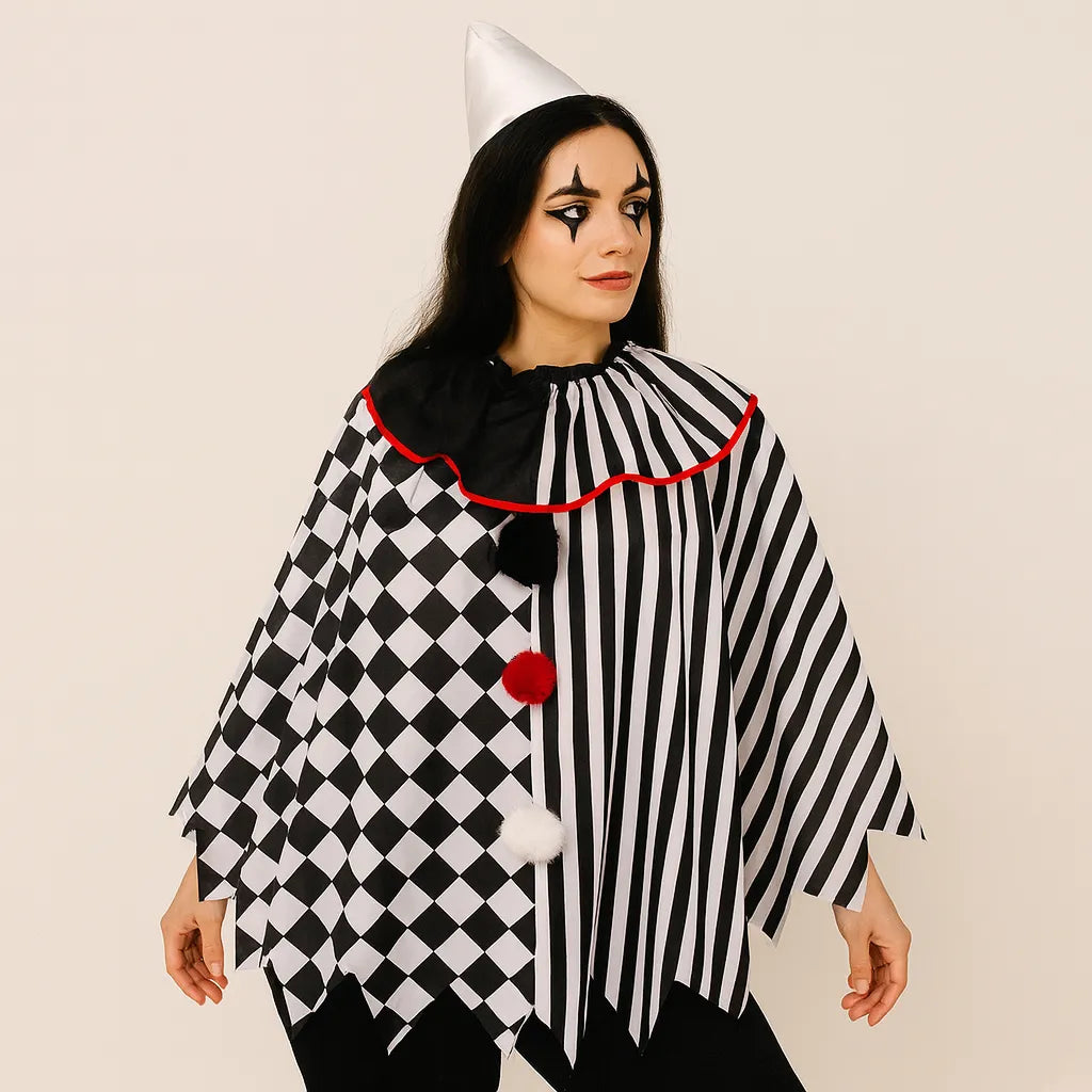 Cape Clown à Rayures et Carreaux