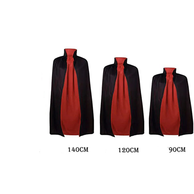 Cape Vampire à Col Montant Rouge et Noire de qualité