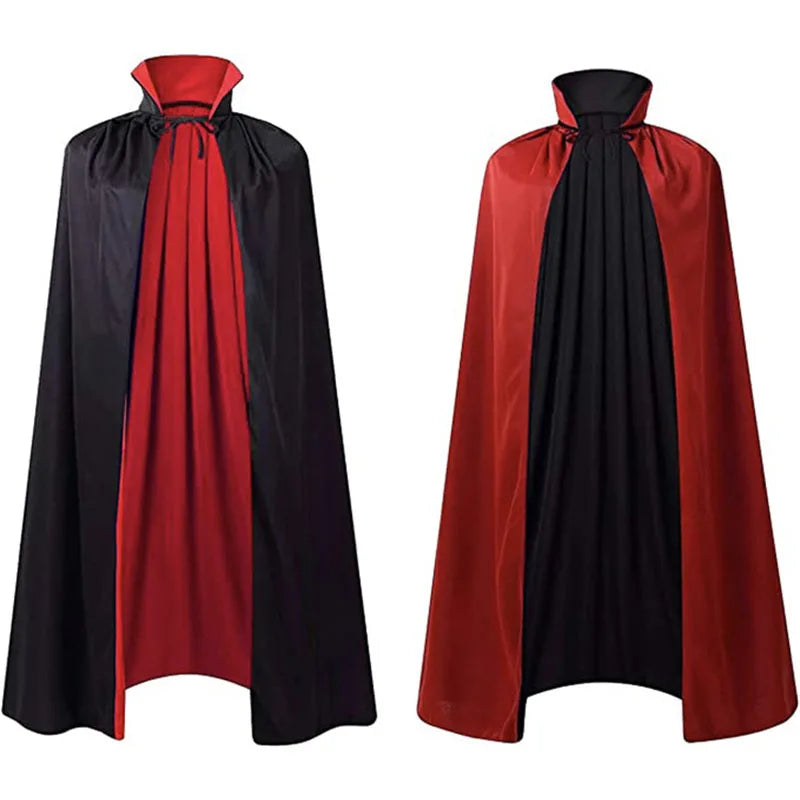 Cape Vampire à Col Montant Rouge et Noire stylé