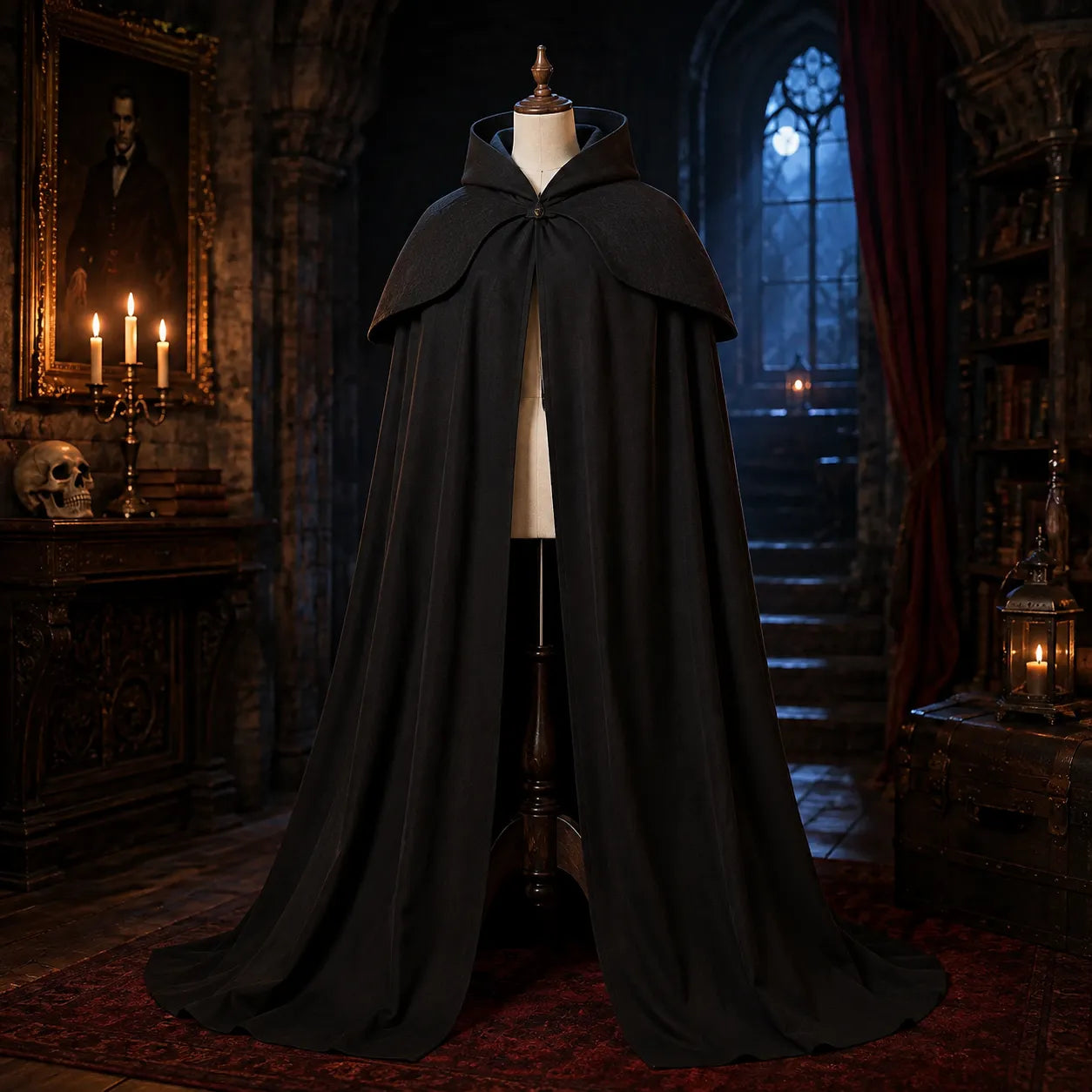 Cape Vampire Gothique Noire Homme élégant
