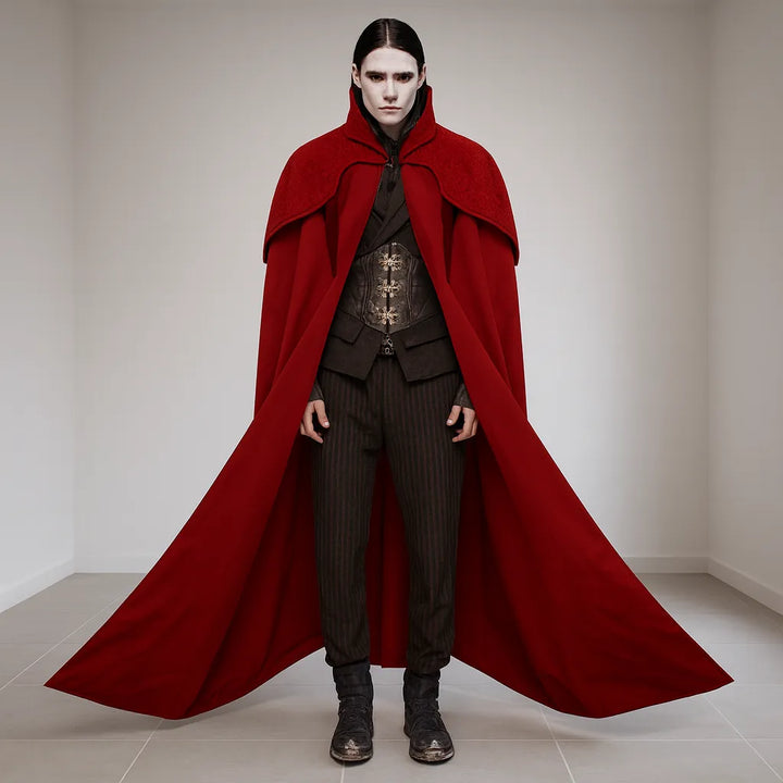 Cape Vampire Gothique Rouge Homme