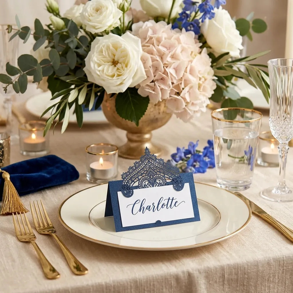 Carte Place Manuscrite Mariage Design Unique