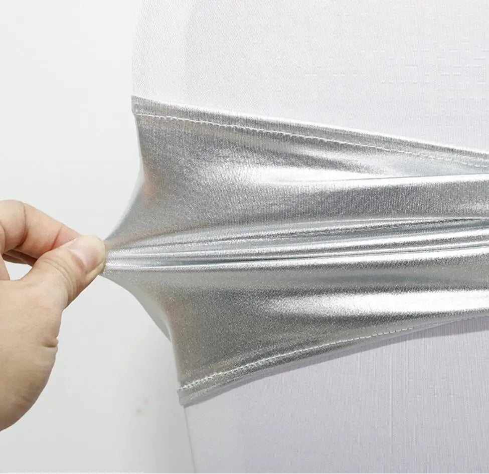 Ceinture de Chaise Mariage Argentée Chic