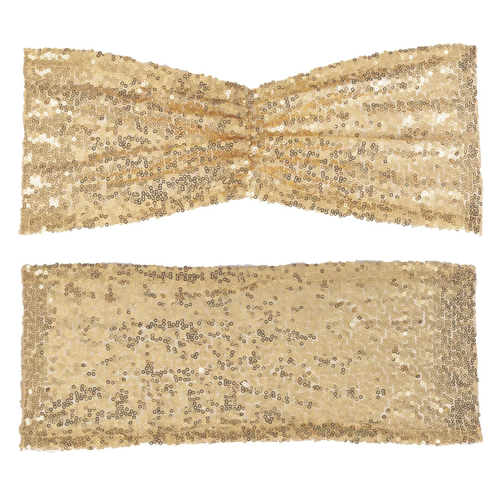 Ceinture de Chaise Mariage Dorée à Sequins Chic