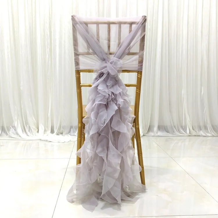 Ceinture de Chaise Mariage Originale à Volants Chic