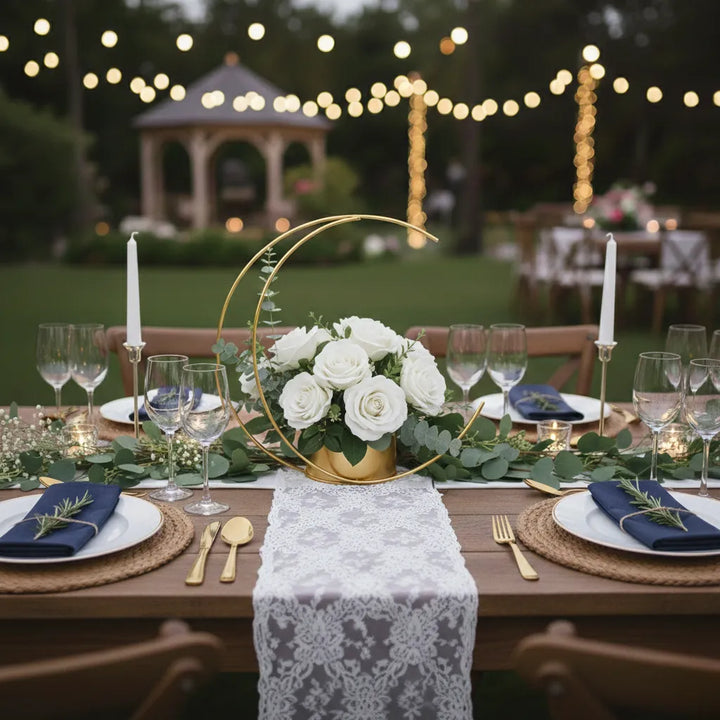 Centre Table Mariage Porte Fleur Lune moderne