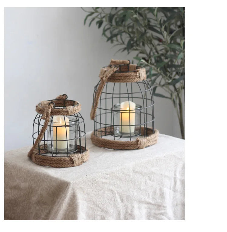 Centre de Table Bougeoir Mariage Champêtre Stylé