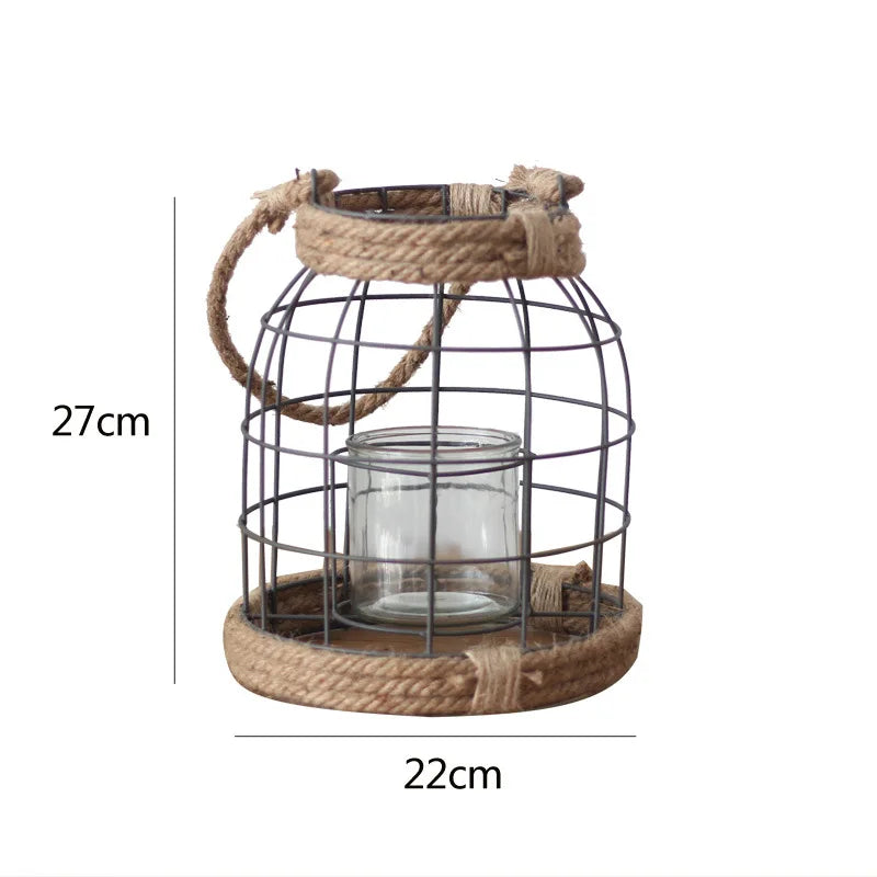 Centre de Table Bougeoir Mariage Champêtre Vintage